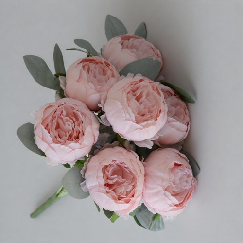 FSARCAN 7-Bloom Cupped Peony — Pink