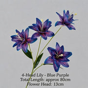 FSARCAN 4-Bloom Double Lily — Blue Purple