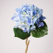 Azul oscuro — Hortensia artificial de pétalos rizados — 63 cm