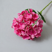 Rojo rosado — Vara de hortensia artificial — 61 cm
