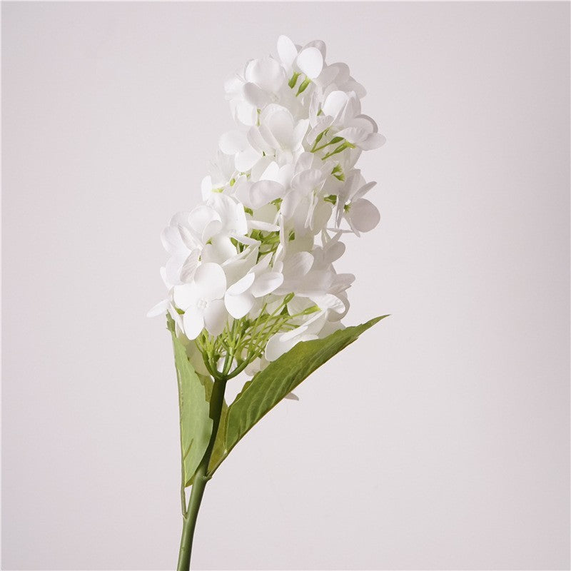 White — Panicle-Style Artificial Hydrangea — 70 cm