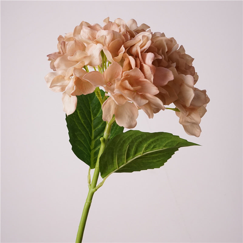 Taupe color variant of FSARCAN artificial hydrangea reference FA-078