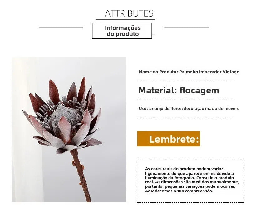 Autumn King Protea Artificial Flower | Large 16cm Bloom Realistic Silk Decor