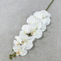 Hot Sale Handmade Artificial Orchid Flowers Stem White Silk Orchid Plant