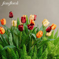 Wholesale Artificial Tulip Flower Single Short Stem Silk Flowers Office