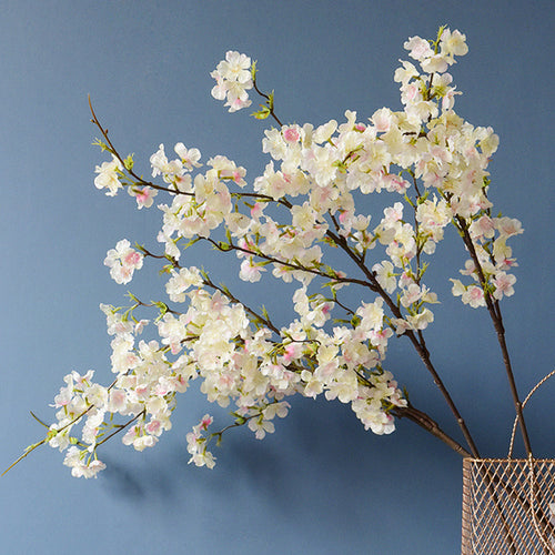 Artificial Flower 4 Forks Cherry Blossom Branches Silk Wedding Decoration