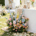 Vibrant Colorful Wildflower Bouquet Arrangement Artificial Aisle Flower
