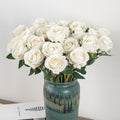 Bulk Fake Flowers Royal Pearl Artificial Roses Single Long Stem Silk Rose