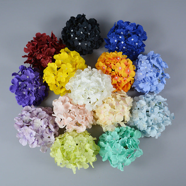Bulk Supply Floral Artificial Hydrangea Flower Big Head 17cm Silk