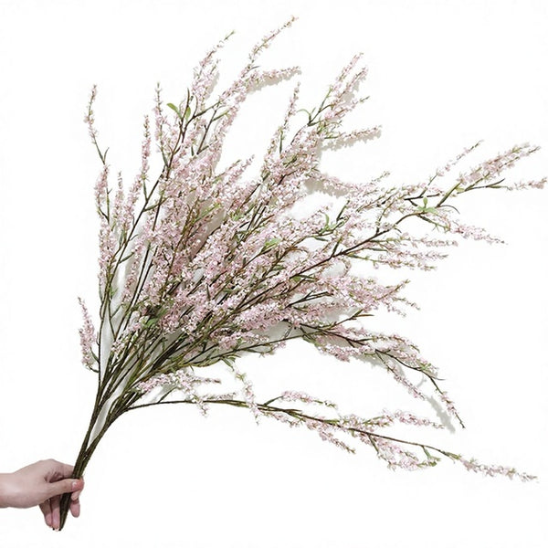 Winter Plum Blossom Artificial Flower Branch Pink Silk Chinese New Year