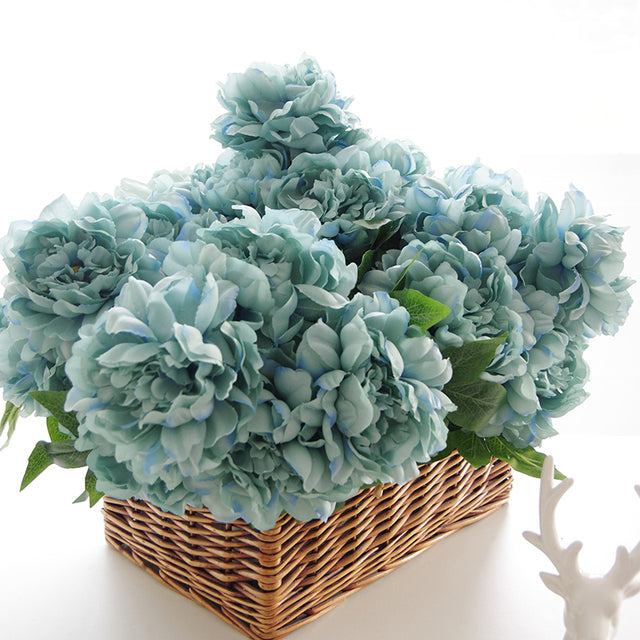 Artificial Silk Peony Bridal Flowers Bouquets for Wedding Home Decoration