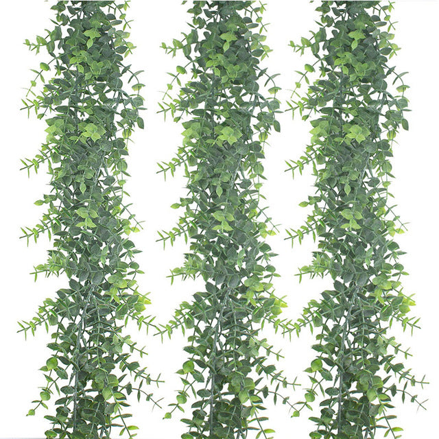 F39 Hot INS 9ft Artificial Eucalyptus Greenery Hanging Wall Decor