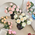 Tropical Anthurium Artificial Flower Stem Red Heart-Shaped Bloom Decor