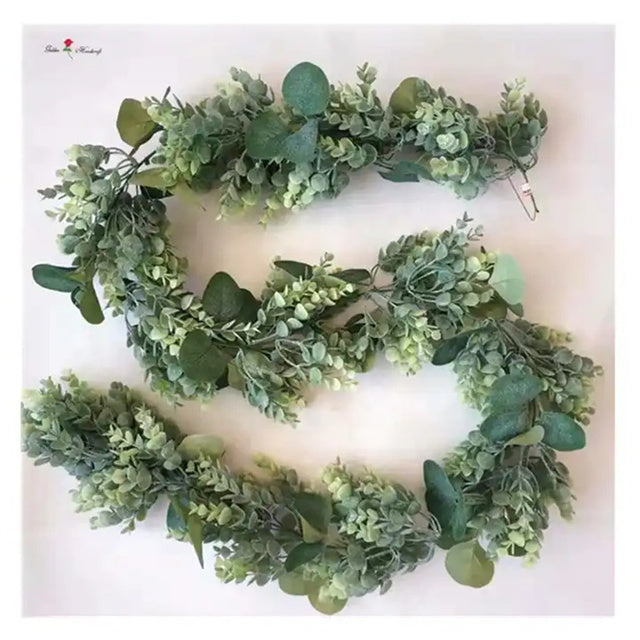 2024 Hot Sale Eucalyptus Garland Vine Faux Silk Green Hanging Plant