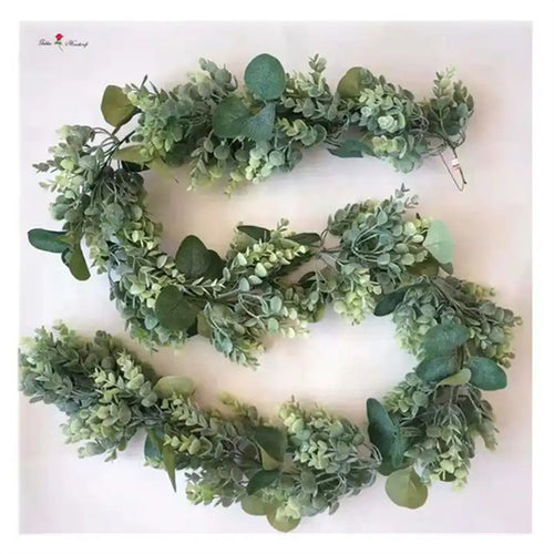2024 Hot Sale Eucalyptus Garland Vine Faux Silk Green Hanging Plant