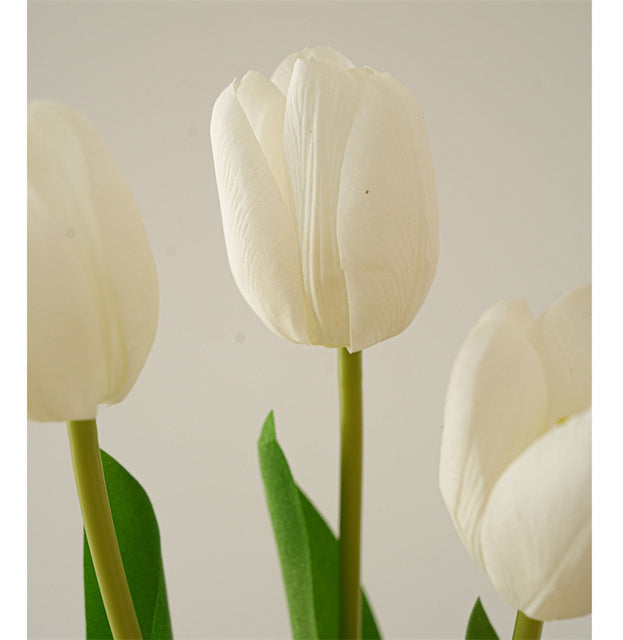 QSBD Artificial Premium Texture Moisturizing Large Stem Tulip Flower