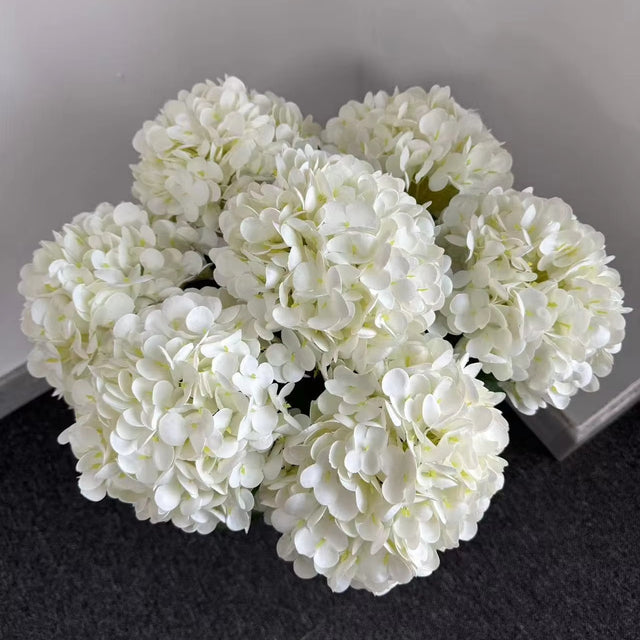 Wholesale Artificial Hydrangea Flowers Silk Single Hydrangea Flower Head