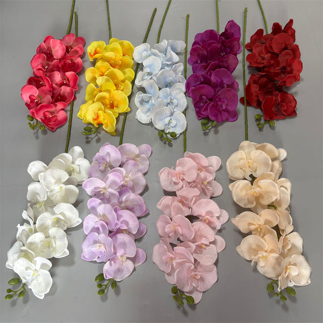 Yopin-2786 9 Heads Silk Orchid Stems Wedding Arrangement Artificial Flower