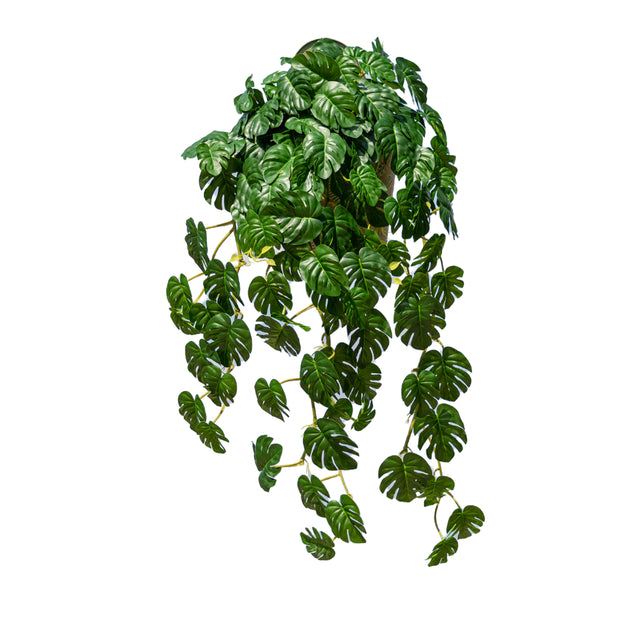 Boston Fern Artificial Hanging Plant Bush Green Fronds Home Garden Decor