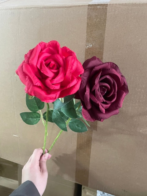 Wholesale Artificial Flowers Silk Rose Flower 11cm Red Rose Single Stem