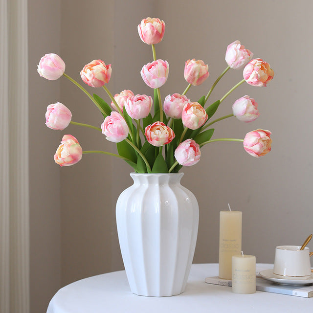 Wholesale 3 Heads Artificial Tulip Flowers 65cm Faux Tulip Stems