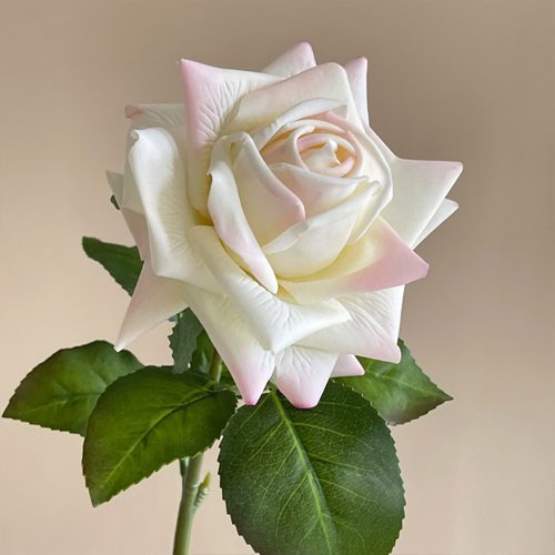 FSARCAN Large-Bloom Real-Touch Rose — Cream Pink