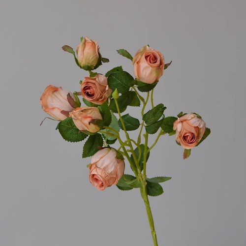 FSARCAN 7-Bloom Antique-Edge Rose — Autumn Orange