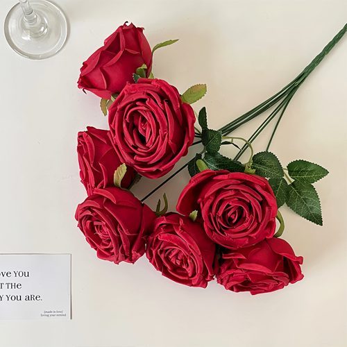 FSARCAN 7-Bloom Empress Rose — Bright Red