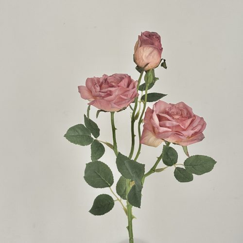 FSARCAN 3-Bloom Antique-Edge Rose — Rose Red