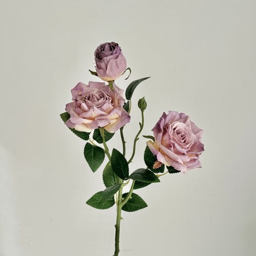 FSARCAN 3-Bloom Antique-Edge Rose — Purple