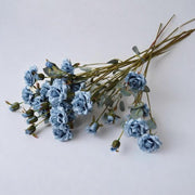 FSARCAN 6-Bloom Pointed-Petal Rose Stem — Blue