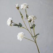 FSARCAN 6-Bloom Pointed-Petal Rose Stem — White