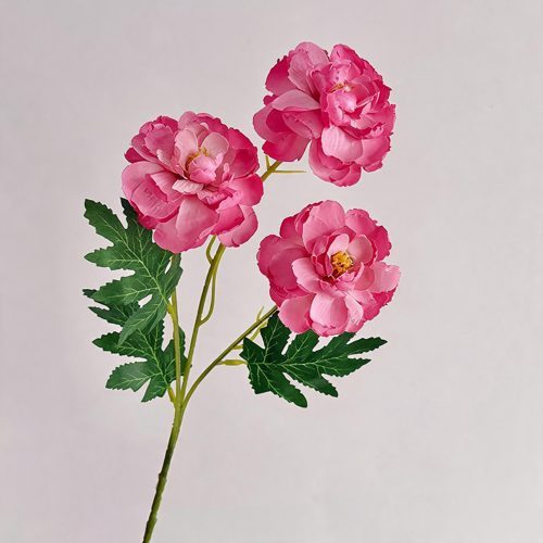 FSARCAN 3-Bloom Petite Peony — Rose Red