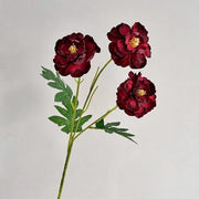 FSARCAN 3-Bloom Petite Peony — Red