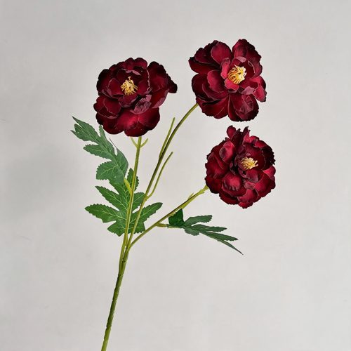 FSARCAN 3-Bloom Petite Peony — Red