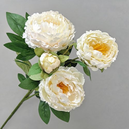 FSARCAN 4-Bloom Peony — White