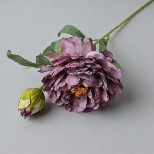 FSARCAN Antique-Edge Peony — Black Purple