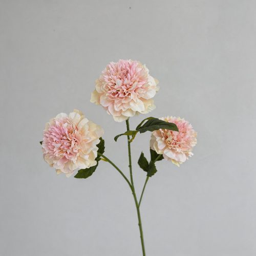 FSARCAN 3-Bloom Pomegranate-Style Peony — Light Pink