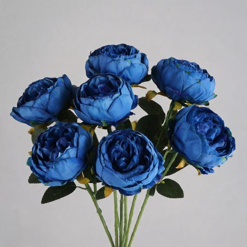 FSARCAN 7-Bloom Cupped Peony — Royal Blue