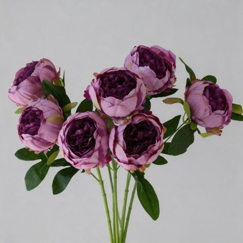 FSARCAN 7-Bloom Cupped Peony — Purple