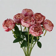 FSARCAN 7-Bloom Cupped Peony — Dusty Mauve