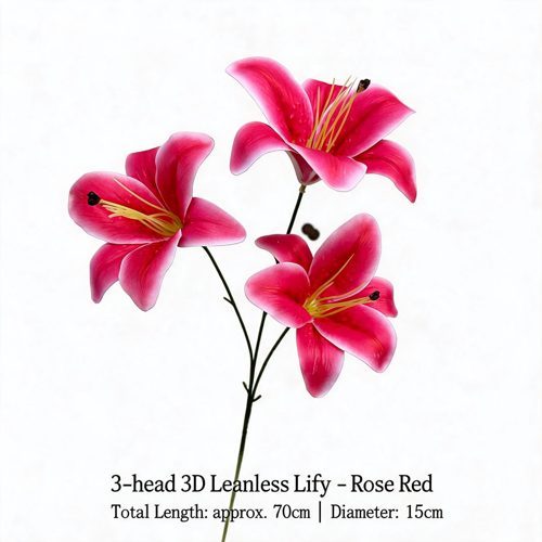 FSARCAN 3-Bloom Lily — Rose Red