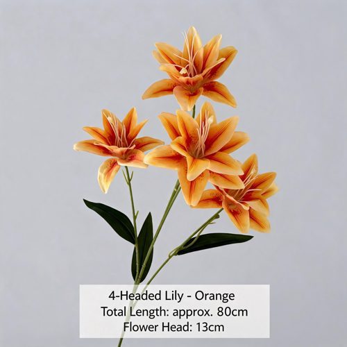 FSARCAN 4-Bloom Double Lily — Orange