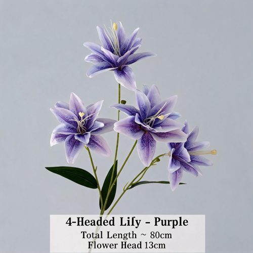 FSARCAN 4-Bloom Double Lily — Purple