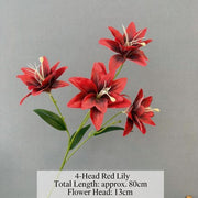 FSARCAN 4-Bloom Double Lily — Red