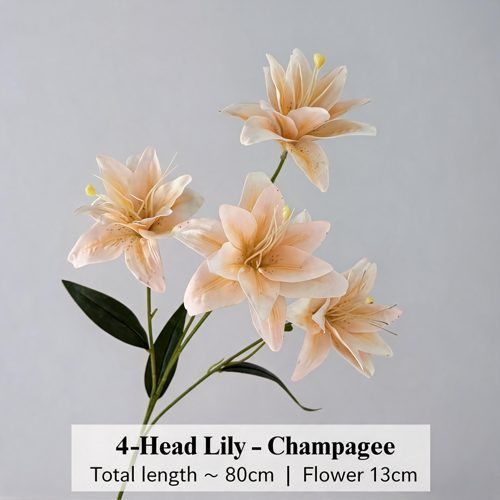 FSARCAN 4-Bloom Double Lily — Champagne