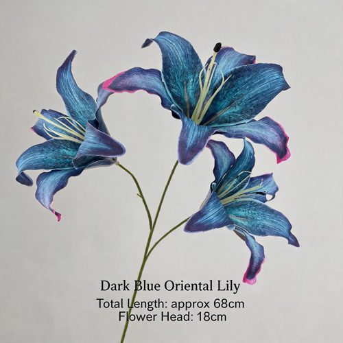 FSARCAN 3-Bloom Oriental-Style Lily — Deep Blue