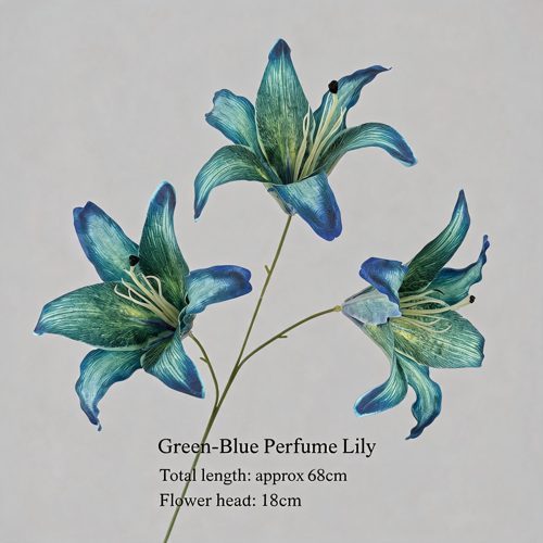 FSARCAN 3-Bloom Oriental-Style Lily — Green Blue