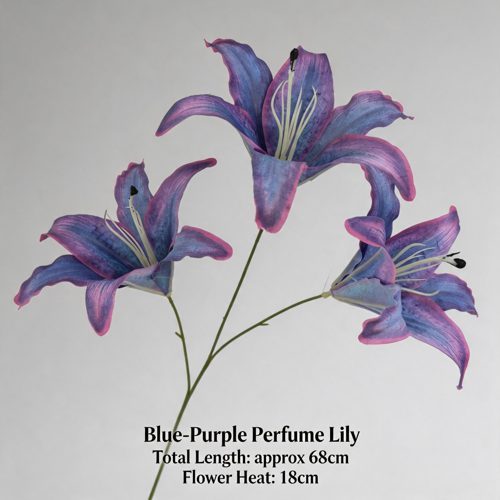 FSARCAN 3-Bloom Oriental-Style Lily — Blue Purple