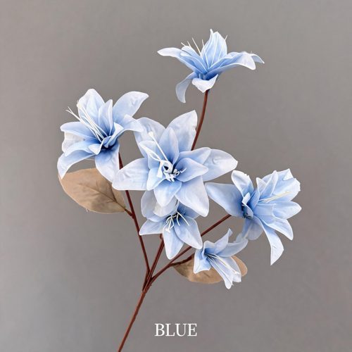 FSARCAN 6-Bloom Double Lily — Light Blue